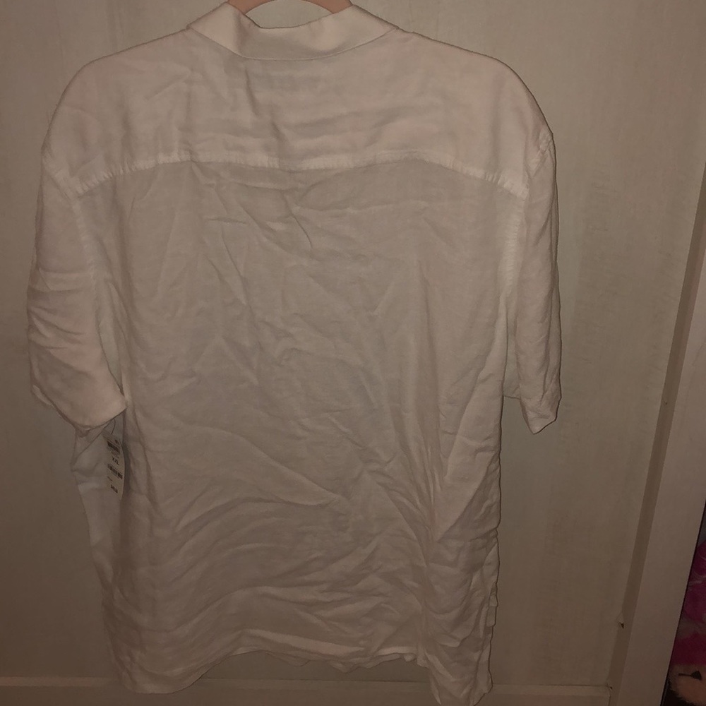White button-down linen large